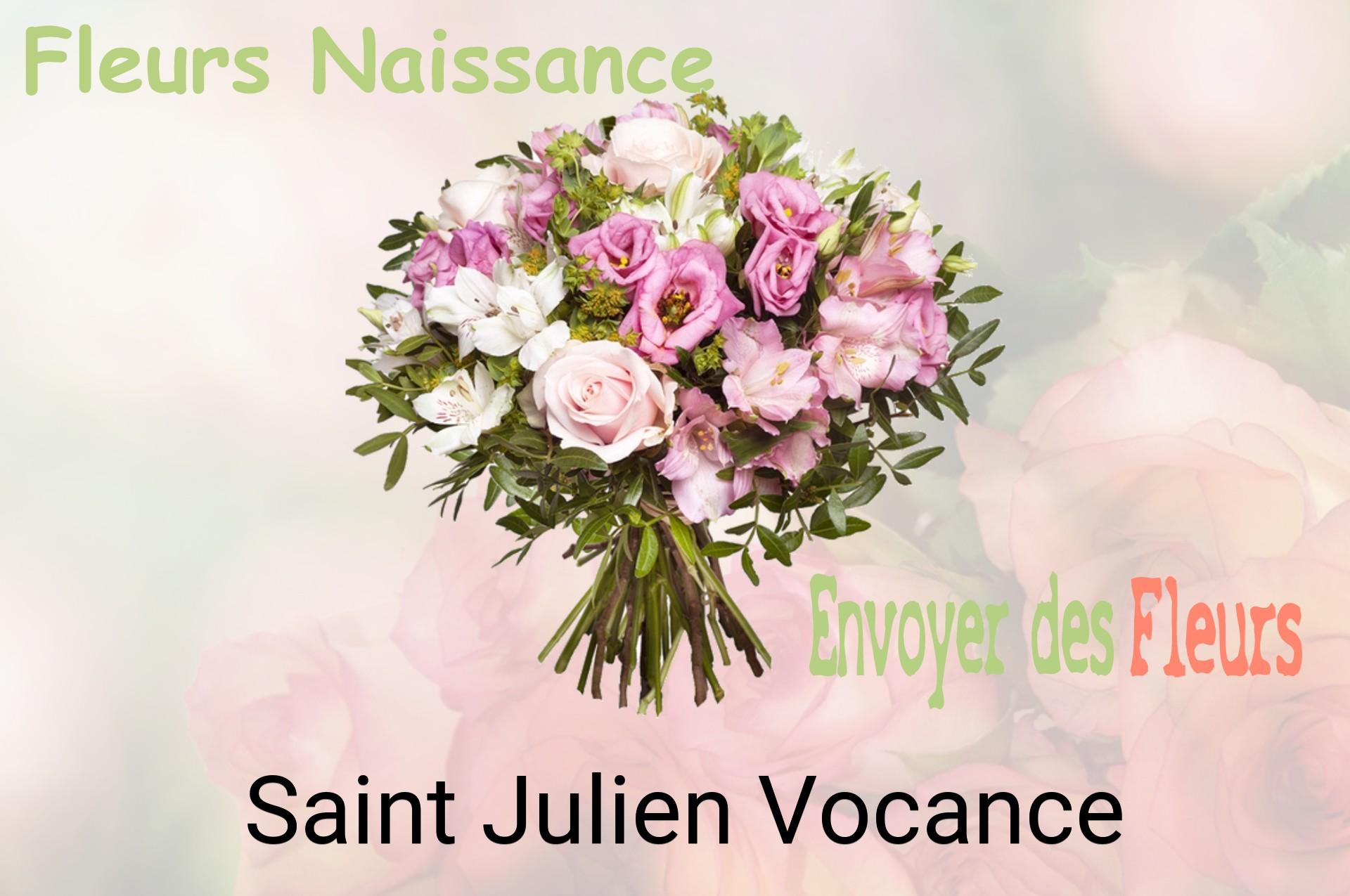 Bouquet de fleurs de naissance livré à Saint-Julien-Vocance